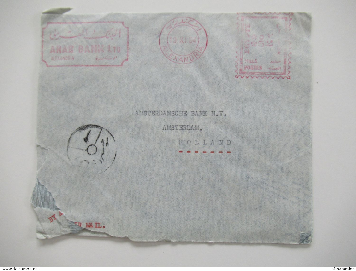 Ägypten 1950er Jahre Belegeposten 41 Belege / teils Einschreiben / Reko / viele Stempel / AFS Freistempel nach Holland