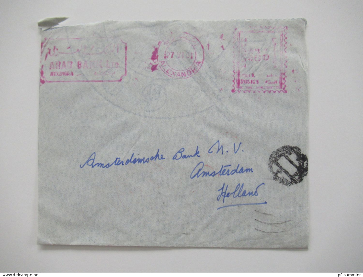 Ägypten 1950er Jahre Belegeposten 41 Belege / teils Einschreiben / Reko / viele Stempel / AFS Freistempel nach Holland