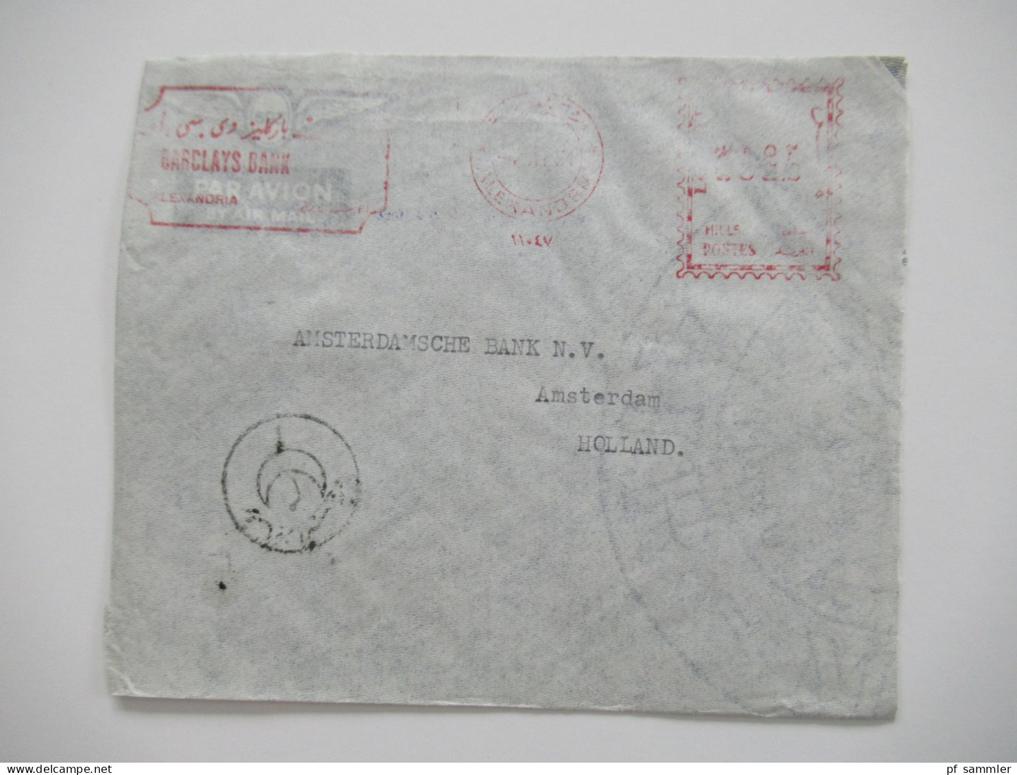 Ägypten 1950er Jahre Belegeposten 41 Belege / teils Einschreiben / Reko / viele Stempel / AFS Freistempel nach Holland
