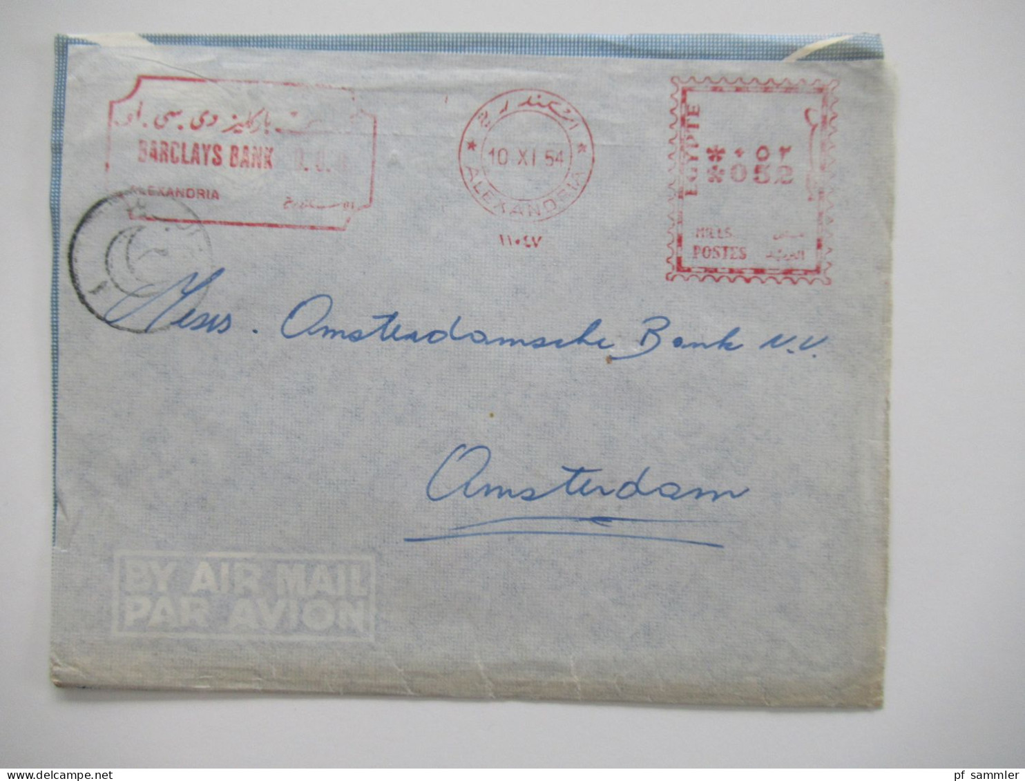 Ägypten 1950er Jahre Belegeposten 41 Belege / teils Einschreiben / Reko / viele Stempel / AFS Freistempel nach Holland