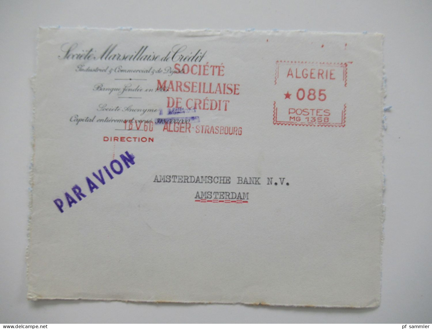 Algerien 1950 / 60er Jahre Belegeposten 50 VS (Vorderseiten) / viele Stempel / AFS Freistempel nach Holland