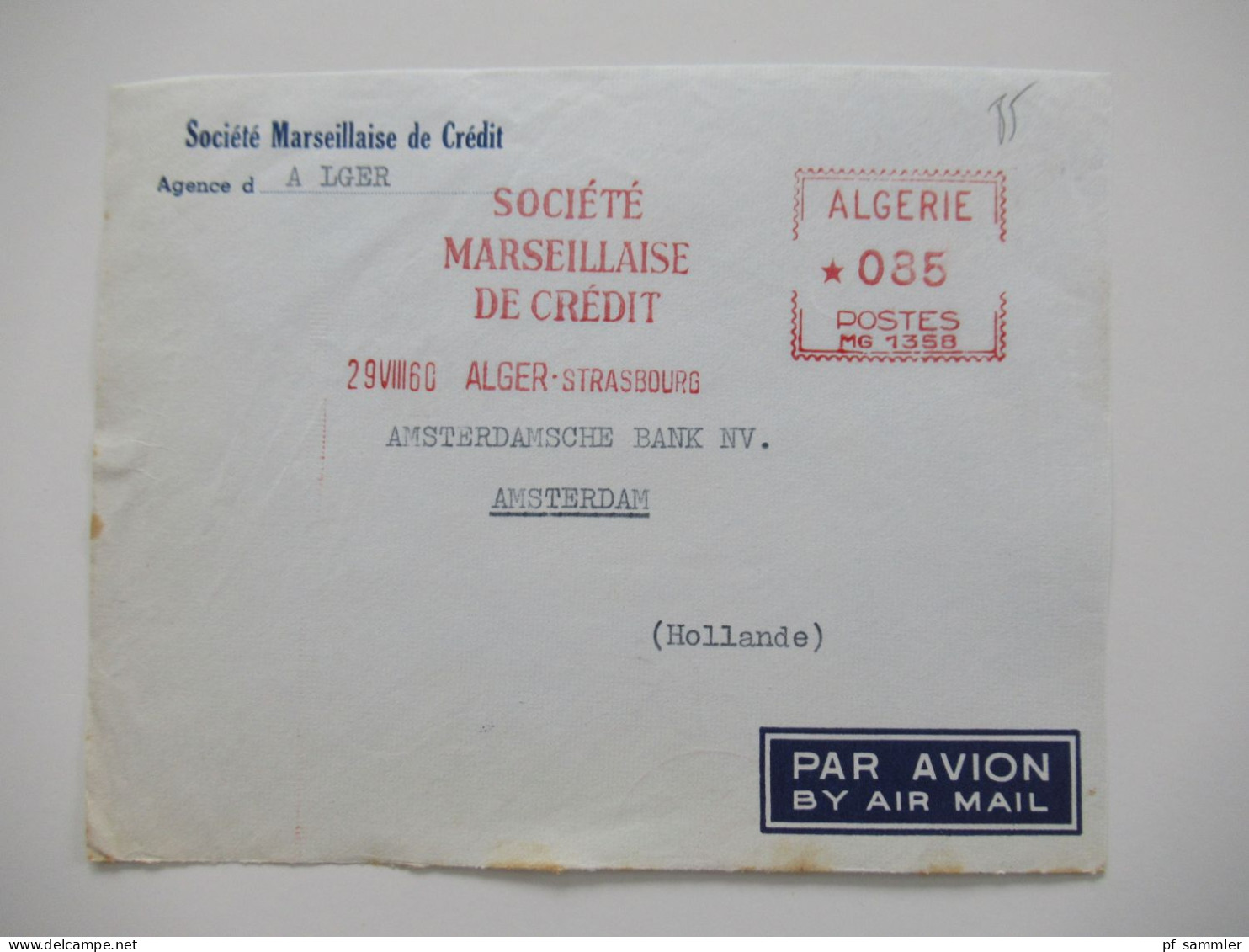 Algerien 1950 / 60er Jahre Belegeposten 50 VS (Vorderseiten) / viele Stempel / AFS Freistempel nach Holland