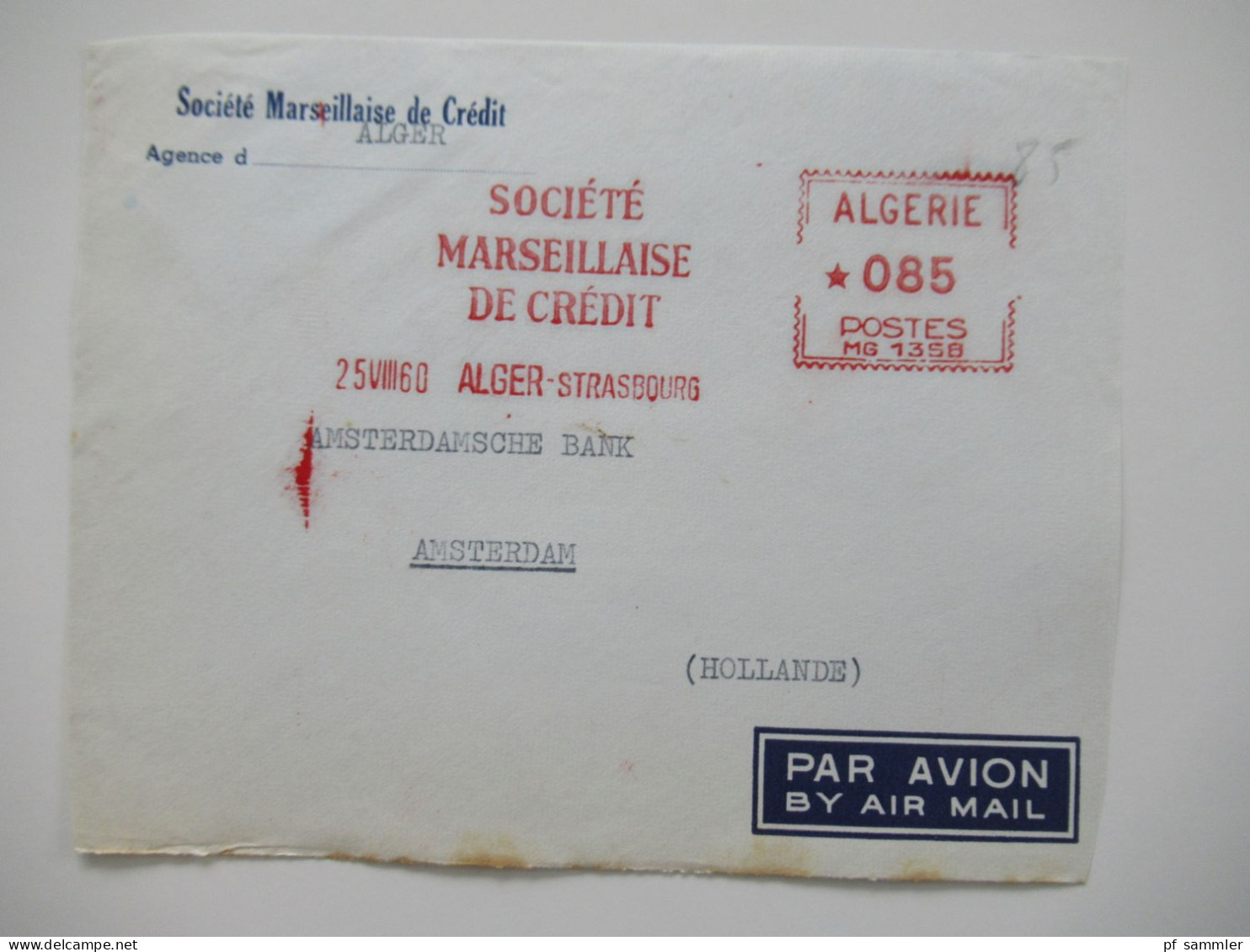 Algerien 1950 / 60er Jahre Belegeposten 50 VS (Vorderseiten) / viele Stempel / AFS Freistempel nach Holland