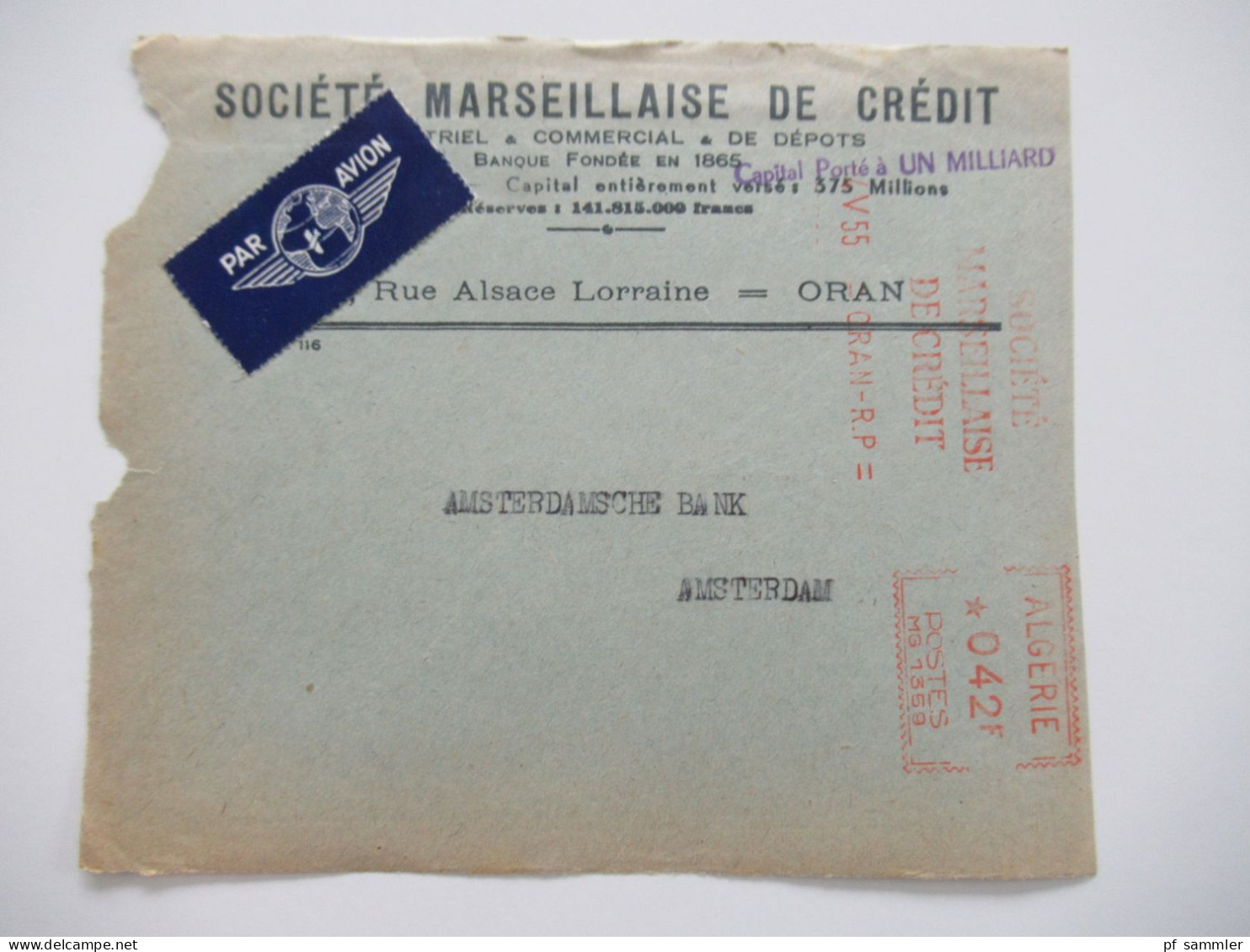 Algerien 1950 / 60er Jahre Belegeposten 50 VS (Vorderseiten) / viele Stempel / AFS Freistempel nach Holland