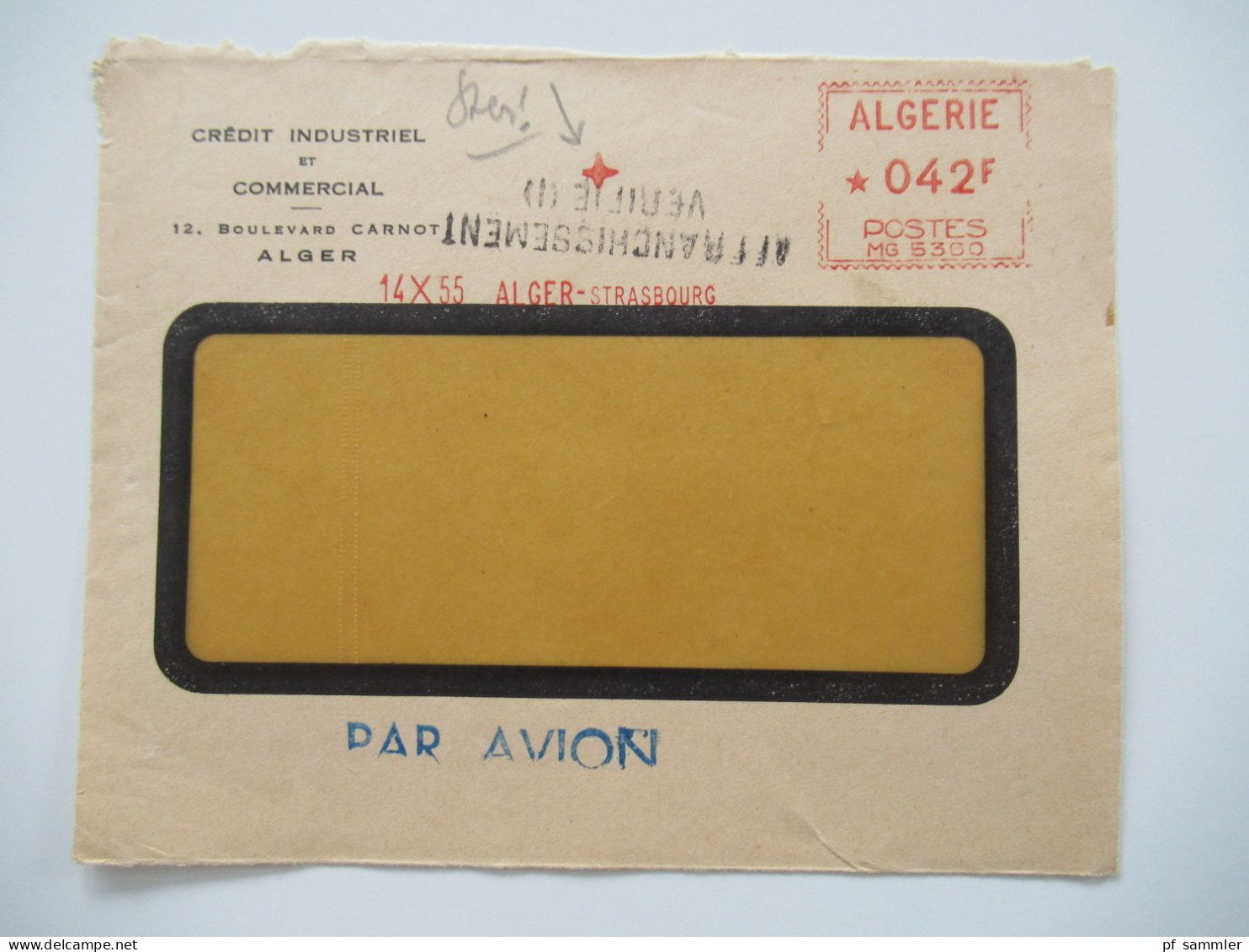 Algerien 1950 / 60er Jahre Belegeposten 50 VS (Vorderseiten) / viele Stempel / AFS Freistempel nach Holland
