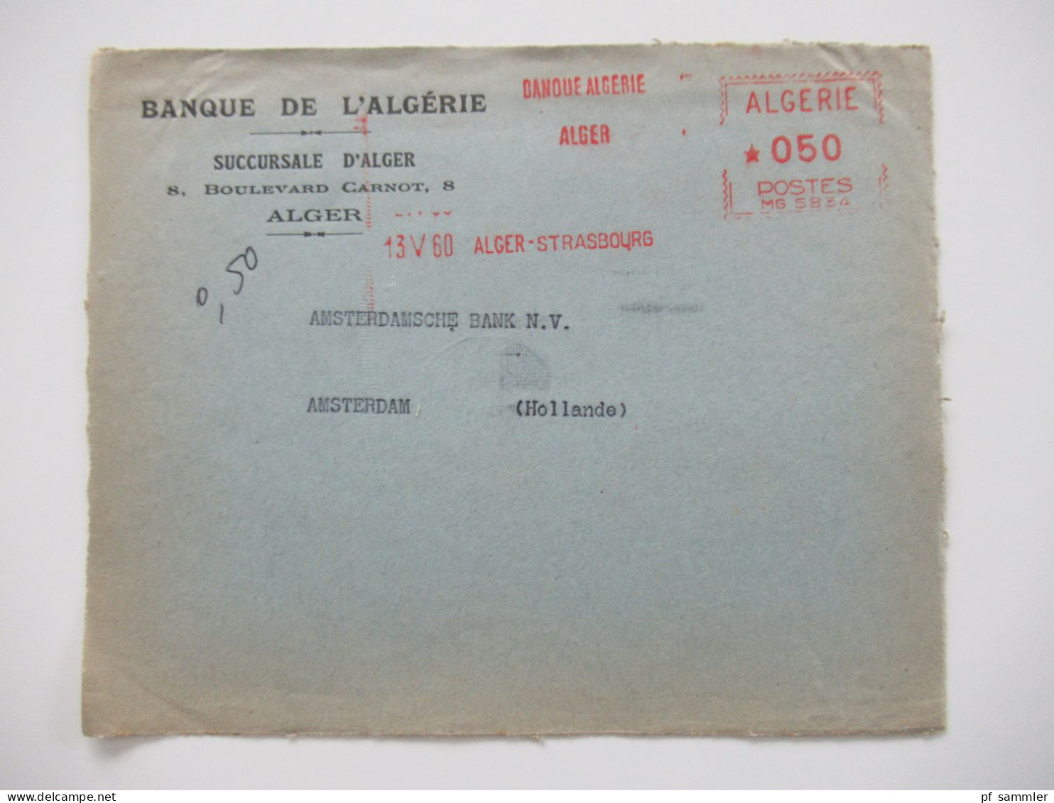 Algerien 1950 / 60er Jahre Belegeposten 50 VS (Vorderseiten) / viele Stempel / AFS Freistempel nach Holland