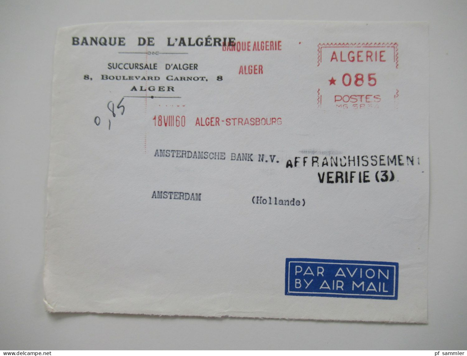 Algerien 1950 / 60er Jahre Belegeposten 50 VS (Vorderseiten) / viele Stempel / AFS Freistempel nach Holland