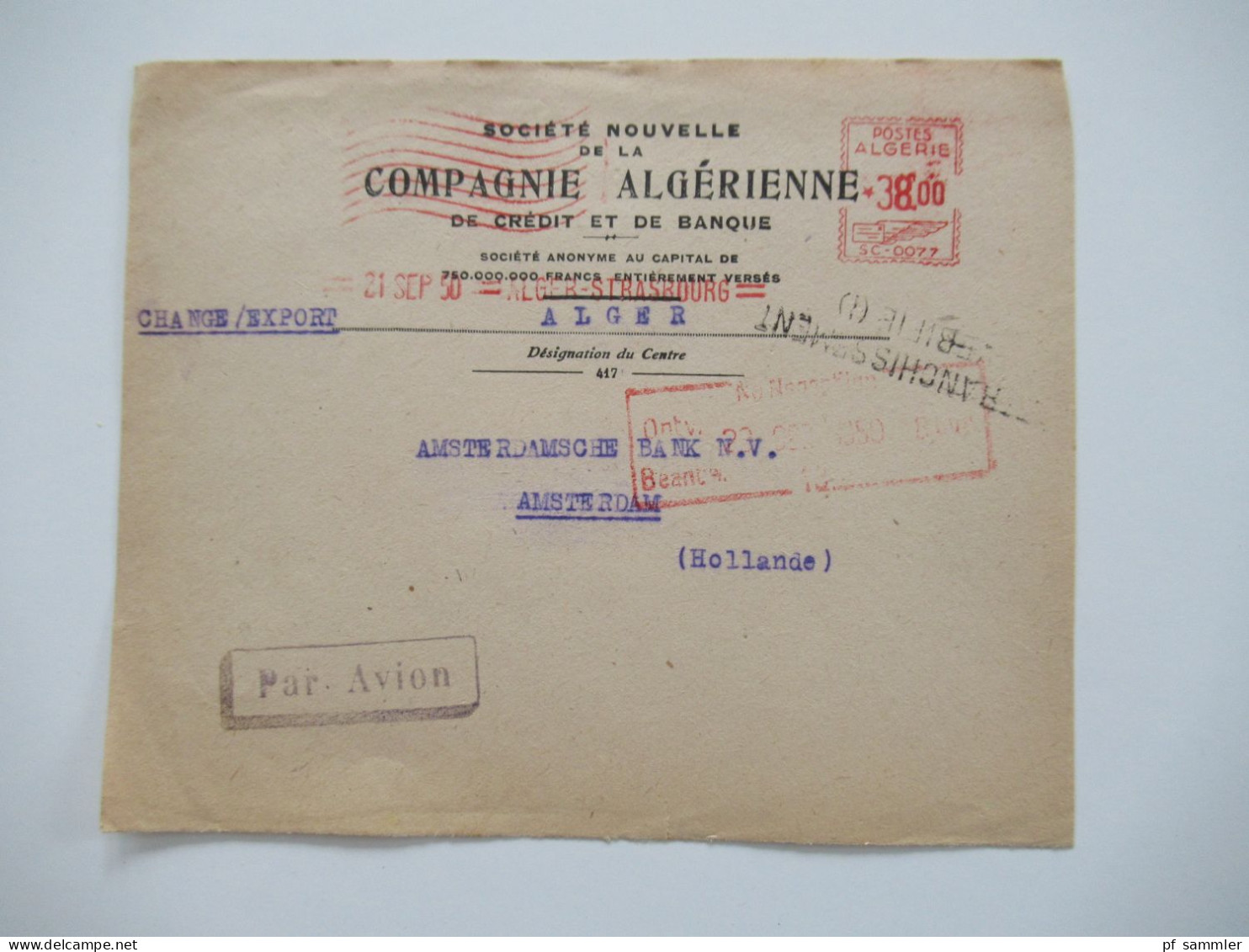 Algerien 1950 / 60er Jahre Belegeposten 50 VS (Vorderseiten) / viele Stempel / AFS Freistempel nach Holland