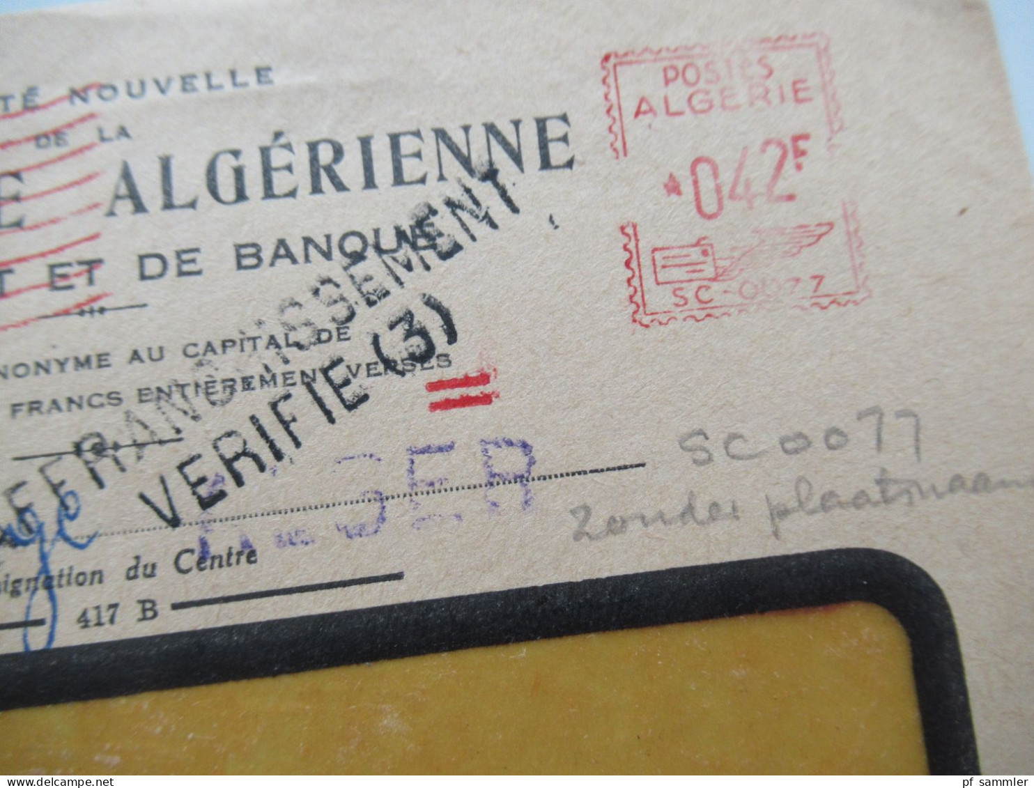 Algerien 1950 / 60er Jahre Belegeposten 50 VS (Vorderseiten) / viele Stempel / AFS Freistempel nach Holland