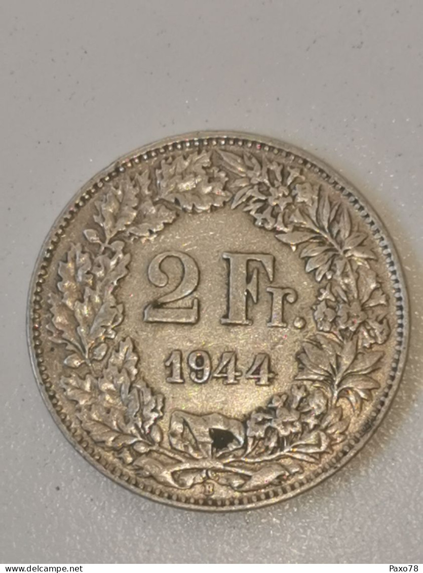 Suisse, 2 Francs 1944. Argent - Autres & Non Classés
