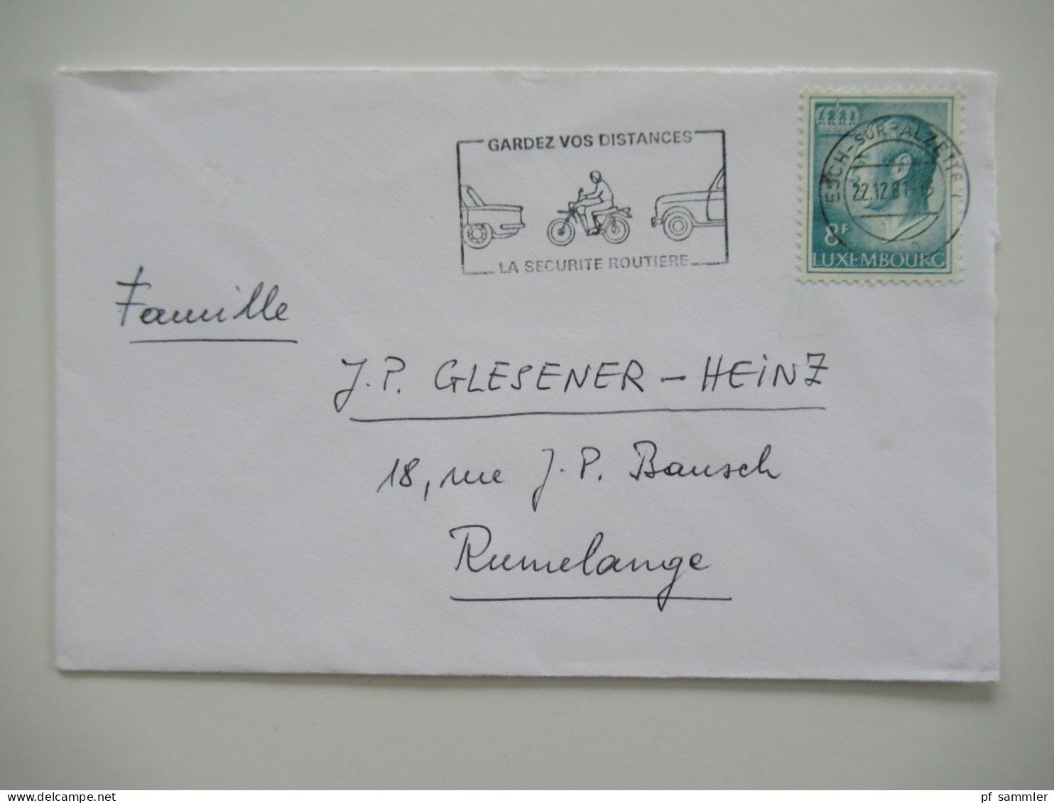 Luxemburg 1980 / 1981 Kleines Lot 7 Belege / Stempel Timbre Caritas Usw. - Lettres & Documents