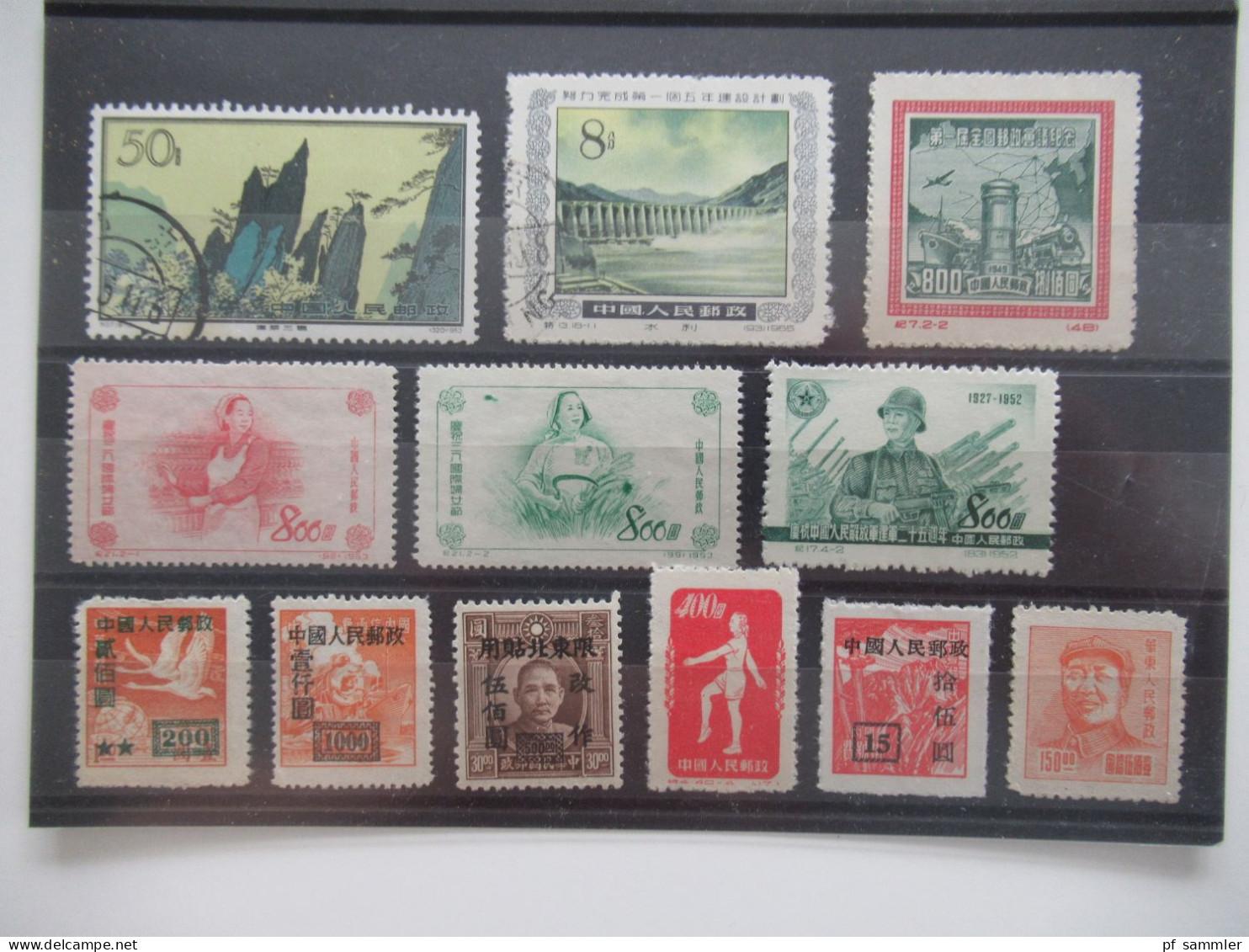 China / VR China Kleines Lot Mit 10 Steckkarten Uns Insgesamt 136 Marken Viel 1950 / 60er Jahre * / O Fundgrube ??!! - Nuevos