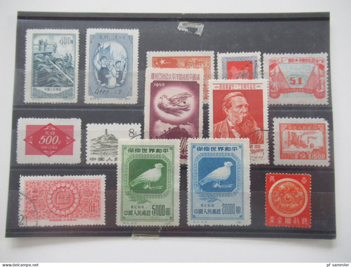 China / VR China Kleines Lot Mit 10 Steckkarten Uns Insgesamt 136 Marken Viel 1950 / 60er Jahre * / O Fundgrube ??!! - Nuovi