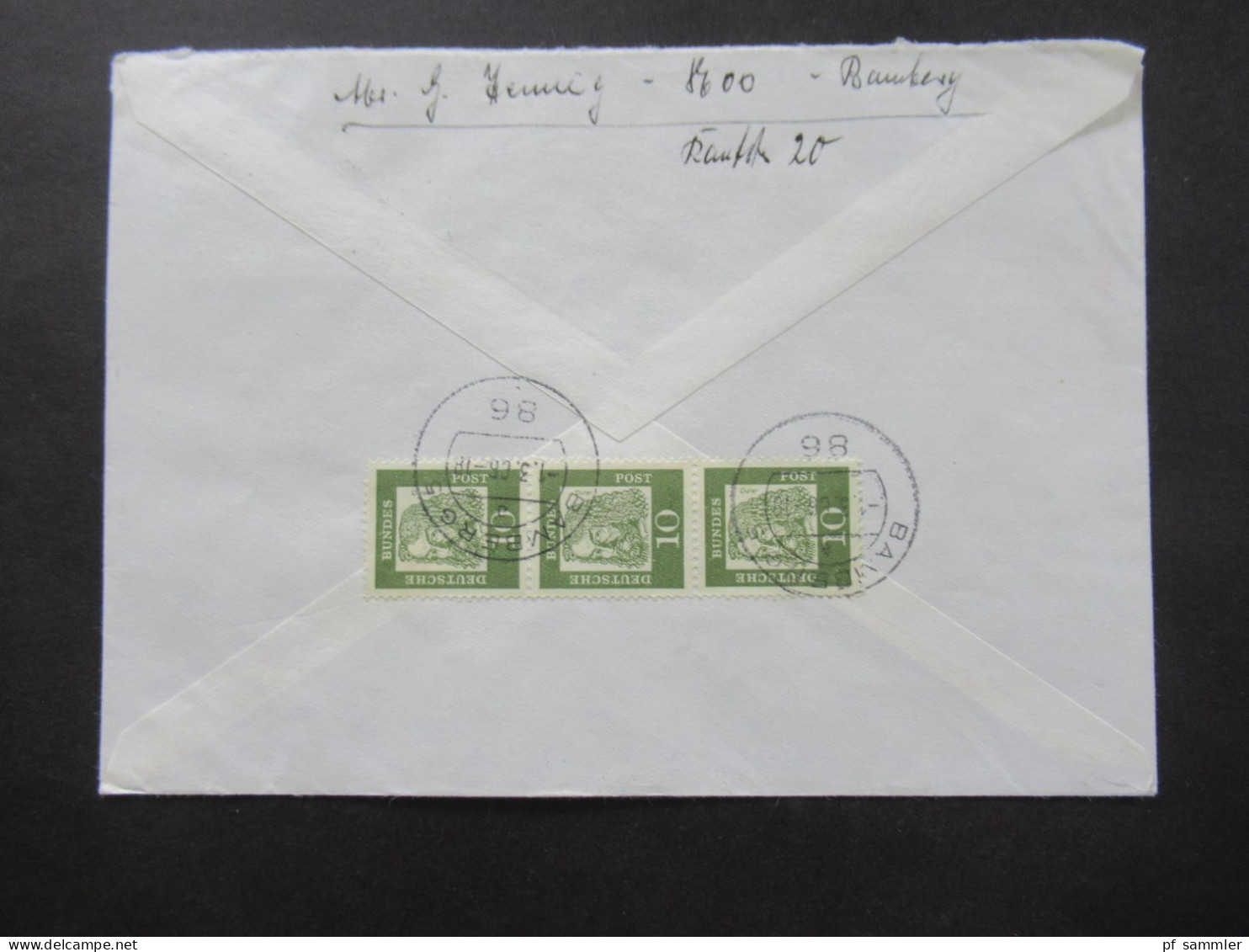 Berlin Freimarken Deutsche Bauwerke Mi.Nr.242 Zusamendrucke Aus MHB / ZD K4 (Kehrdruck) 4 Belege Einschreiben Bamberg - Storia Postale