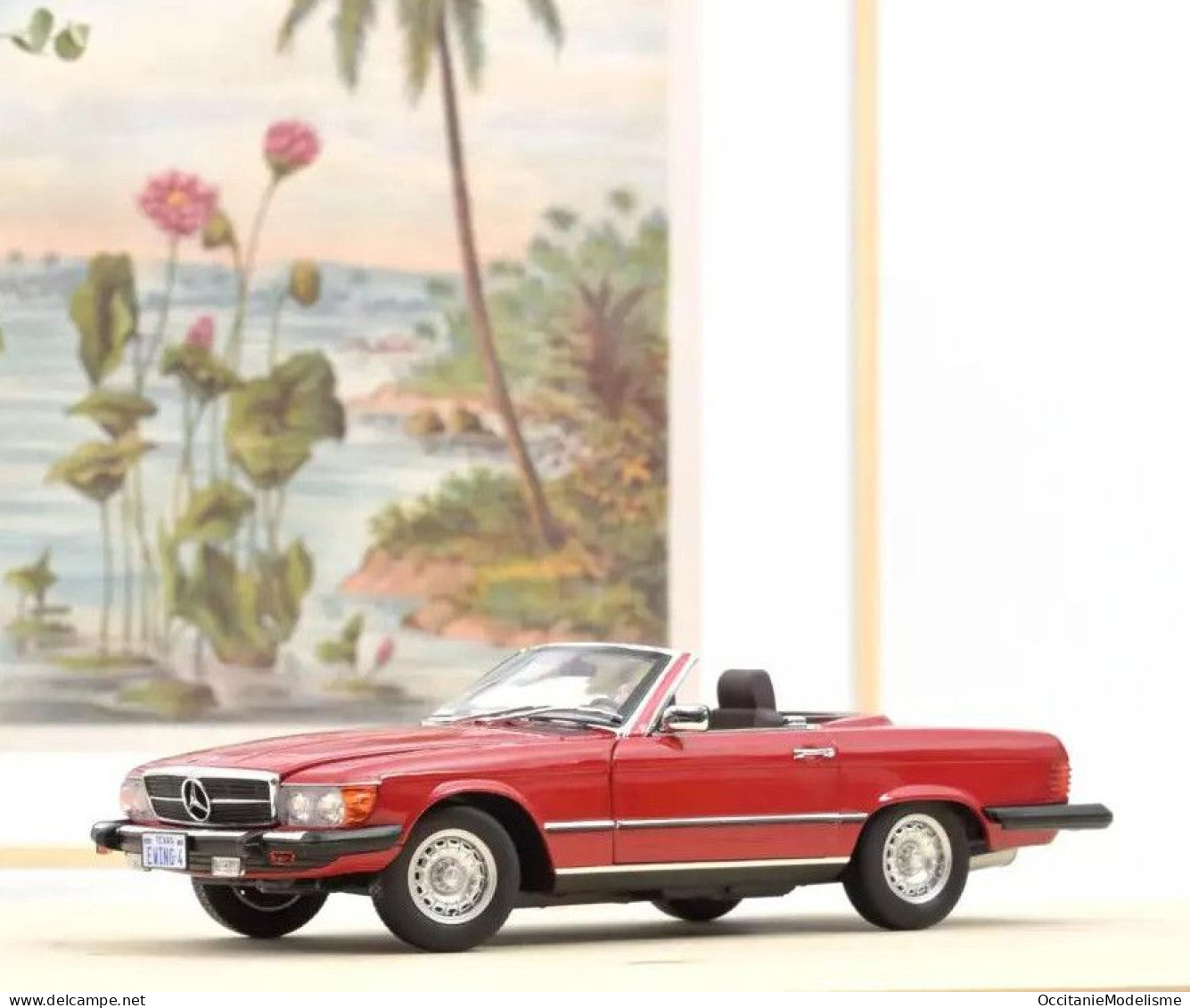 Norev - MERCEDES-BENZ 450 SL US 1979 Dallas Ewing Rouge Réf. 183729 Neuf NBO 1/18 - Norev