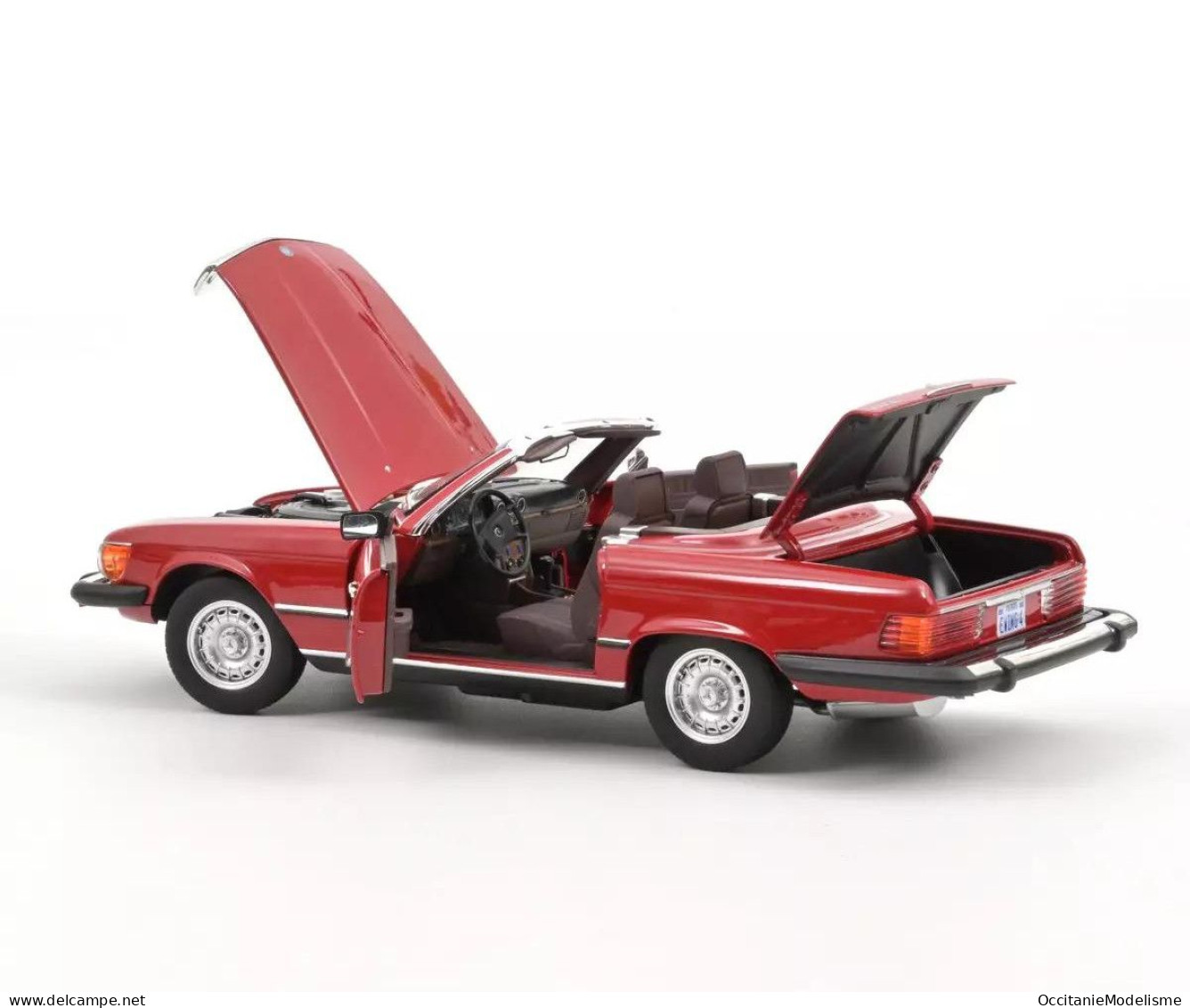 Norev - MERCEDES-BENZ 450 SL US 1979 Dallas Ewing rouge réf. 183729 Neuf NBO 1/18