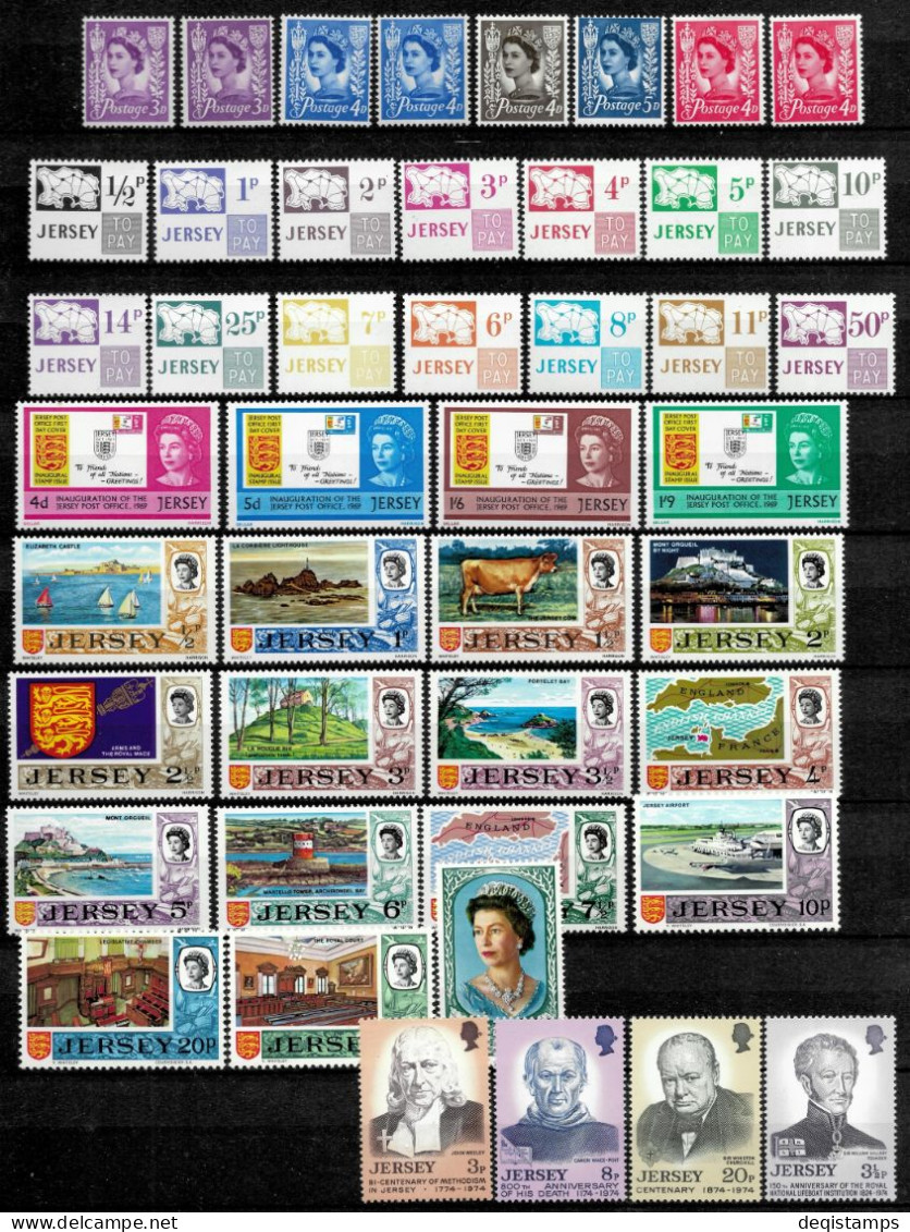 Great Britain / Jersey 1958 / 1990  MNH Collection / 14 Scans XF - Collections