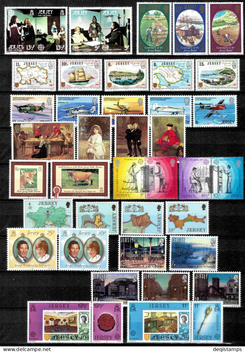 Great Britain / Jersey 1958 / 1990  MNH Collection / 14 scans XF