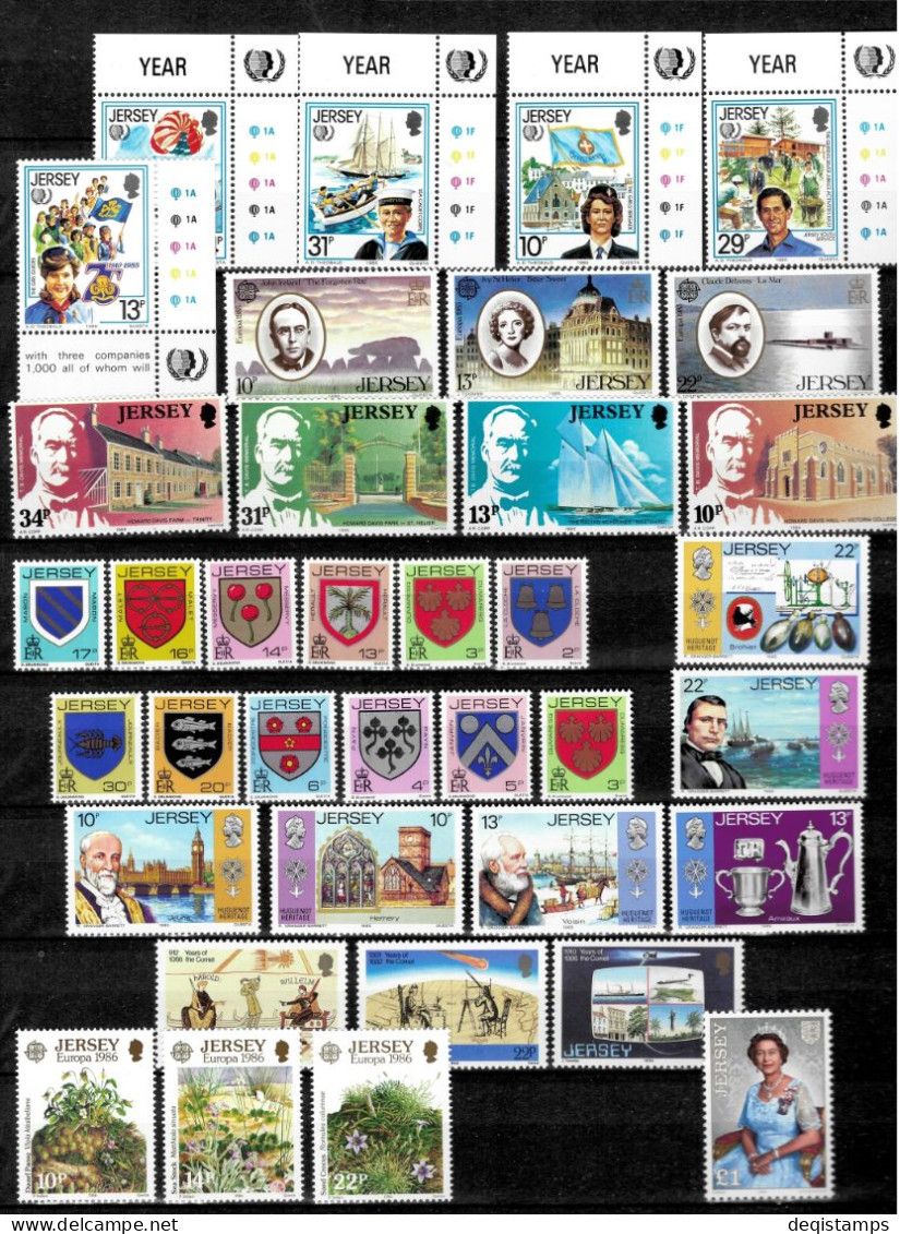 Great Britain / Jersey 1958 / 1990  MNH Collection / 14 scans XF