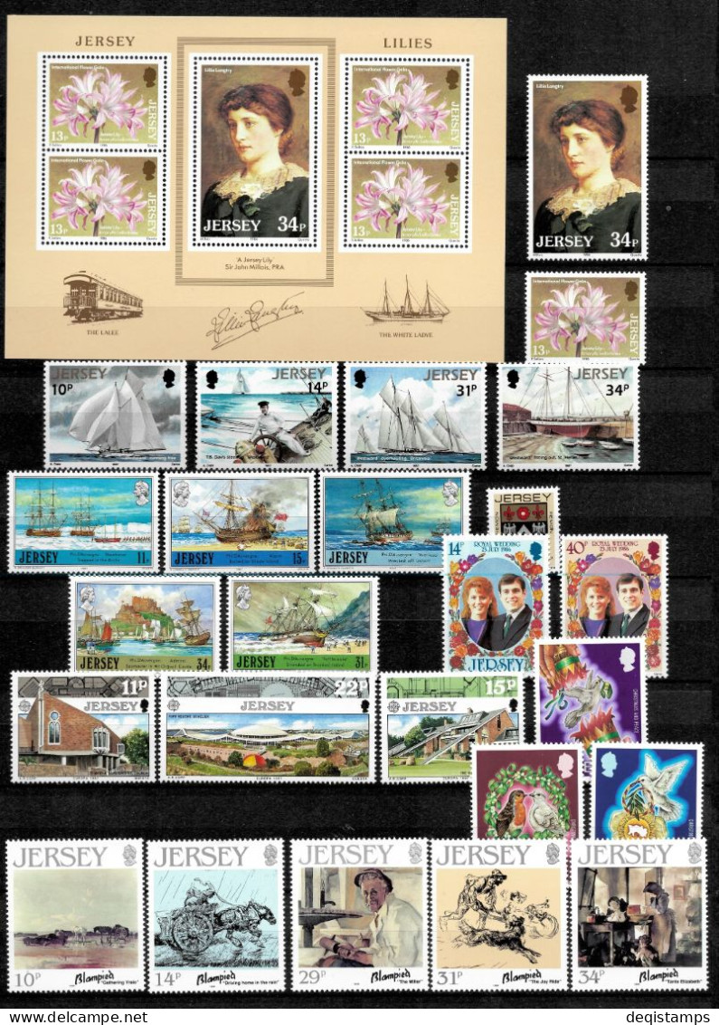 Great Britain / Jersey 1958 / 1990  MNH Collection / 14 scans XF