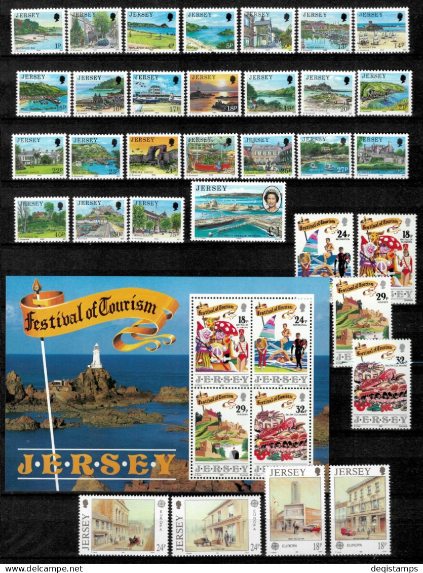 Great Britain / Jersey 1958 / 1990  MNH Collection / 14 scans XF