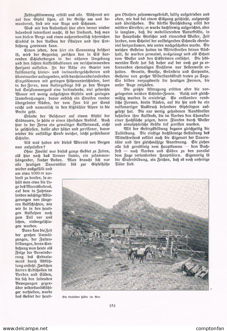 A102 1381 Compton Krefelder Hütte Alpenverein Sektion Krefeld Artikel / Bilder 1909 - Sonstige & Ohne Zuordnung