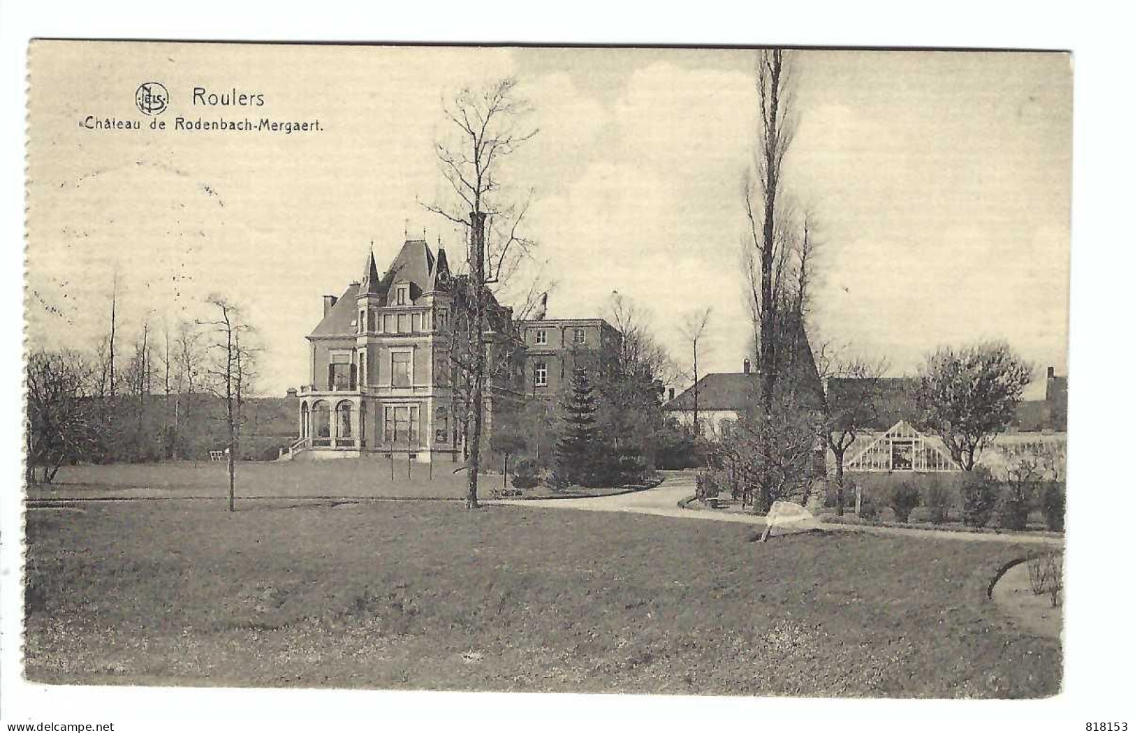 Roeselare  Roulers    Château  De Rodenbach-Mergaert  1915  Feldpost - Roeselare