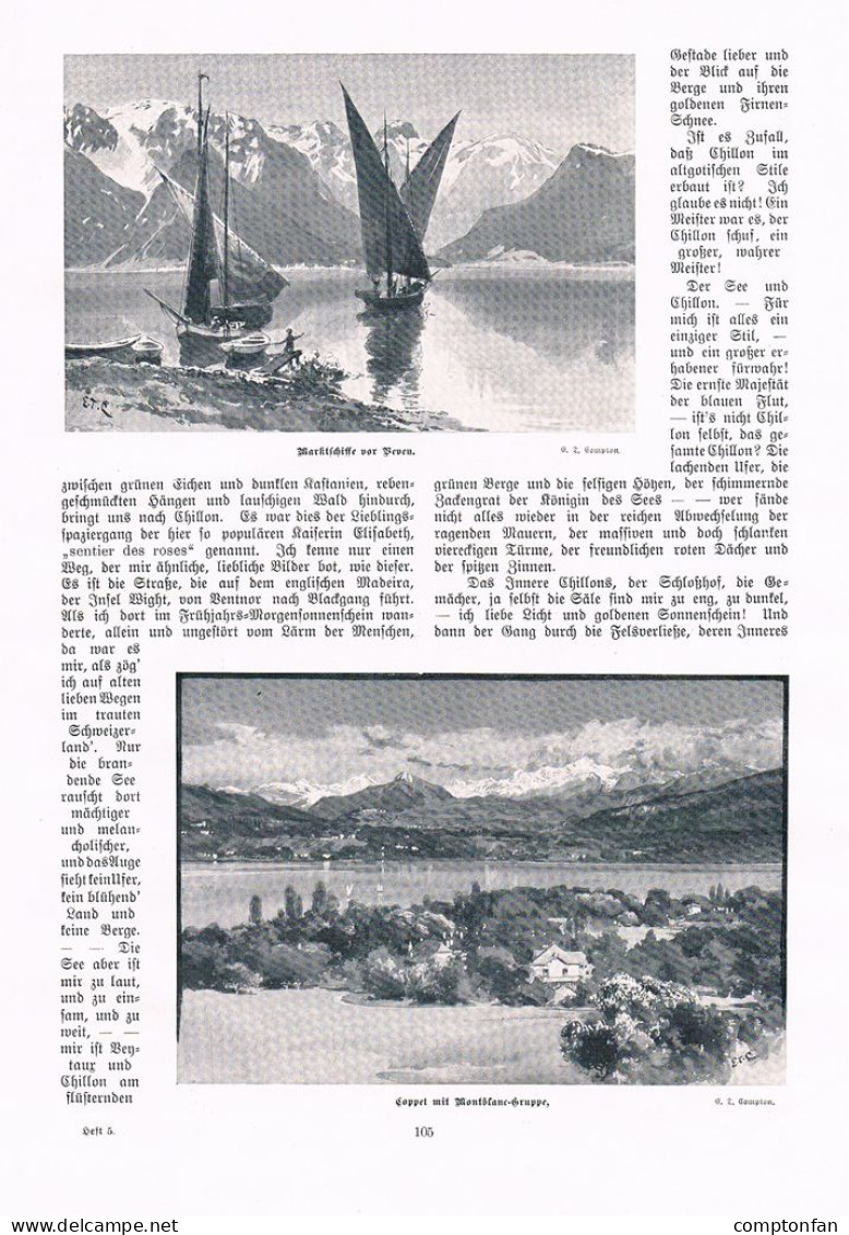 A102 1384 Compton Genfer See Genfersee Montreux Waadt Artikel / Bilder 1905 - Sonstige & Ohne Zuordnung