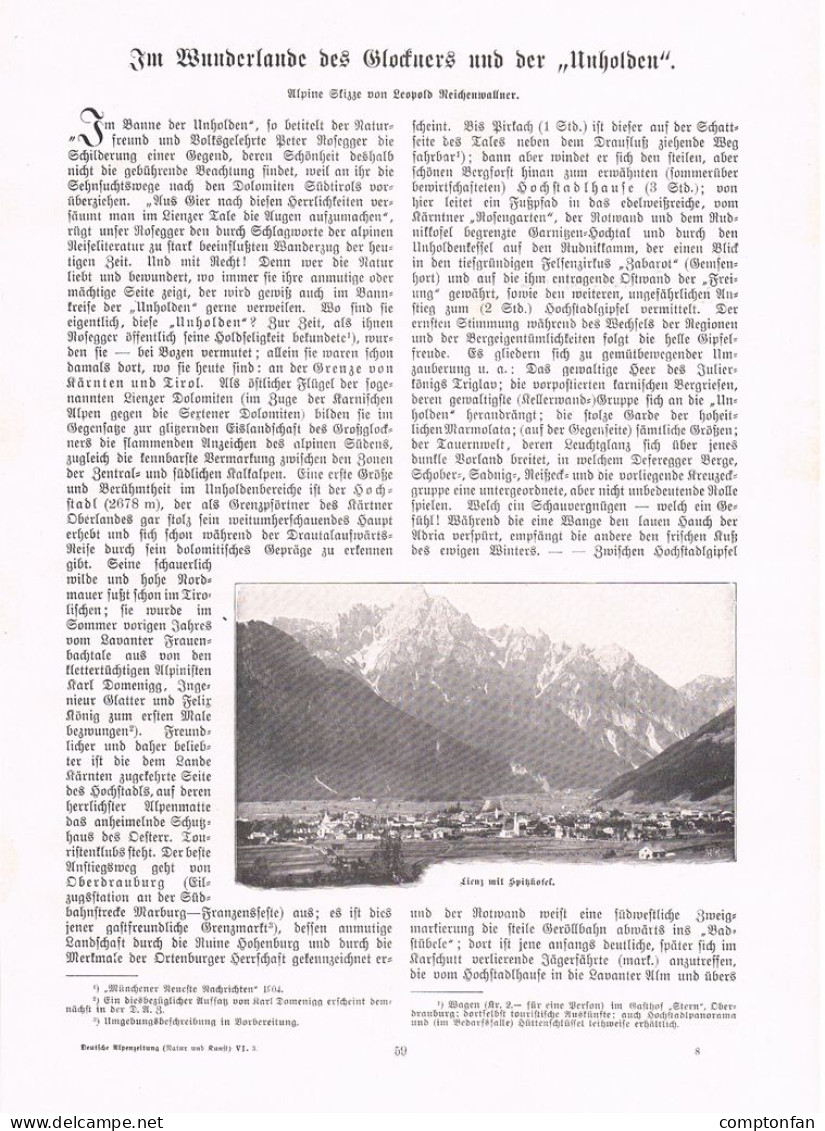 A102 1387 Compton Dölsach Unholden Anna-Schutzhaus Lienz Artikel / Bilder 1906 - Autres & Non Classés