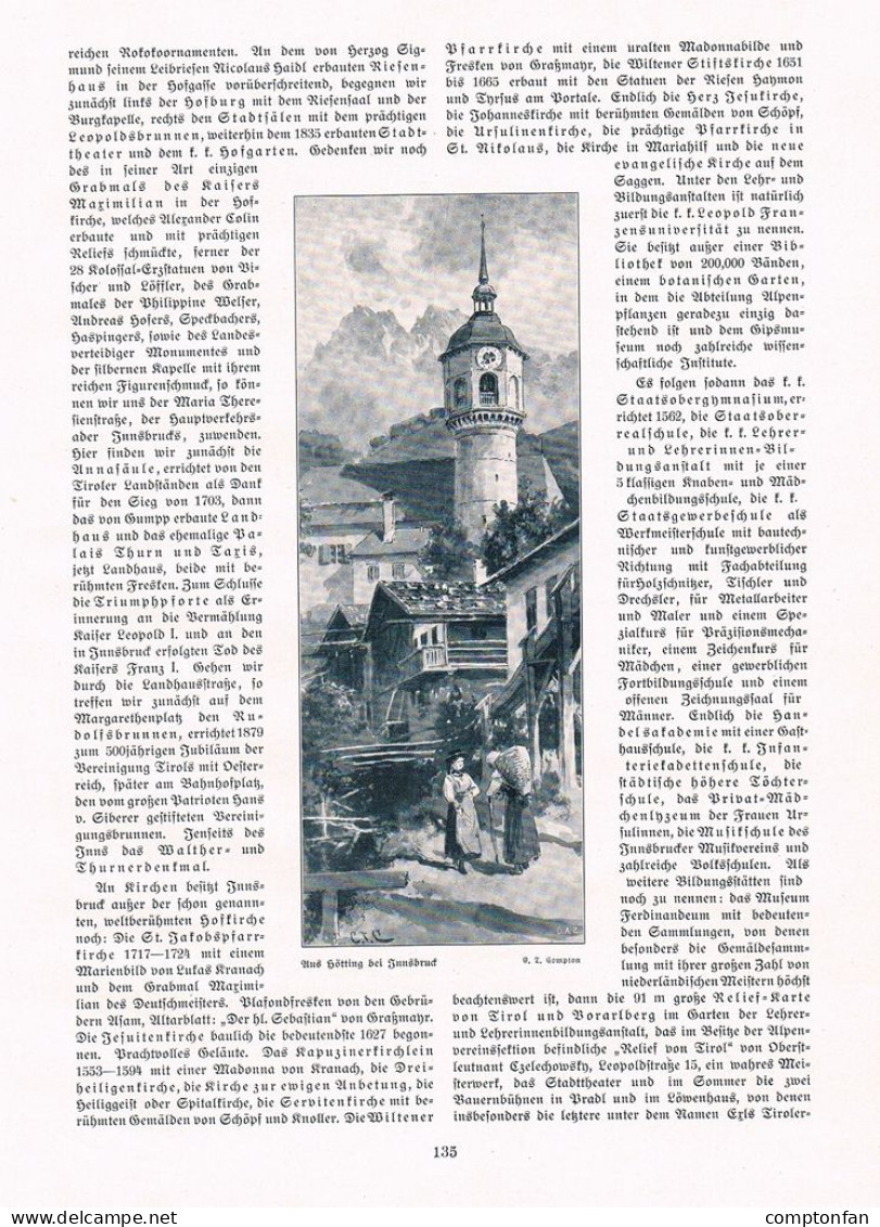 A102 1388 Compton Innsbruck Igls Hötting Ambras Tirol Artikel / Bilder 1907 - Otros & Sin Clasificación