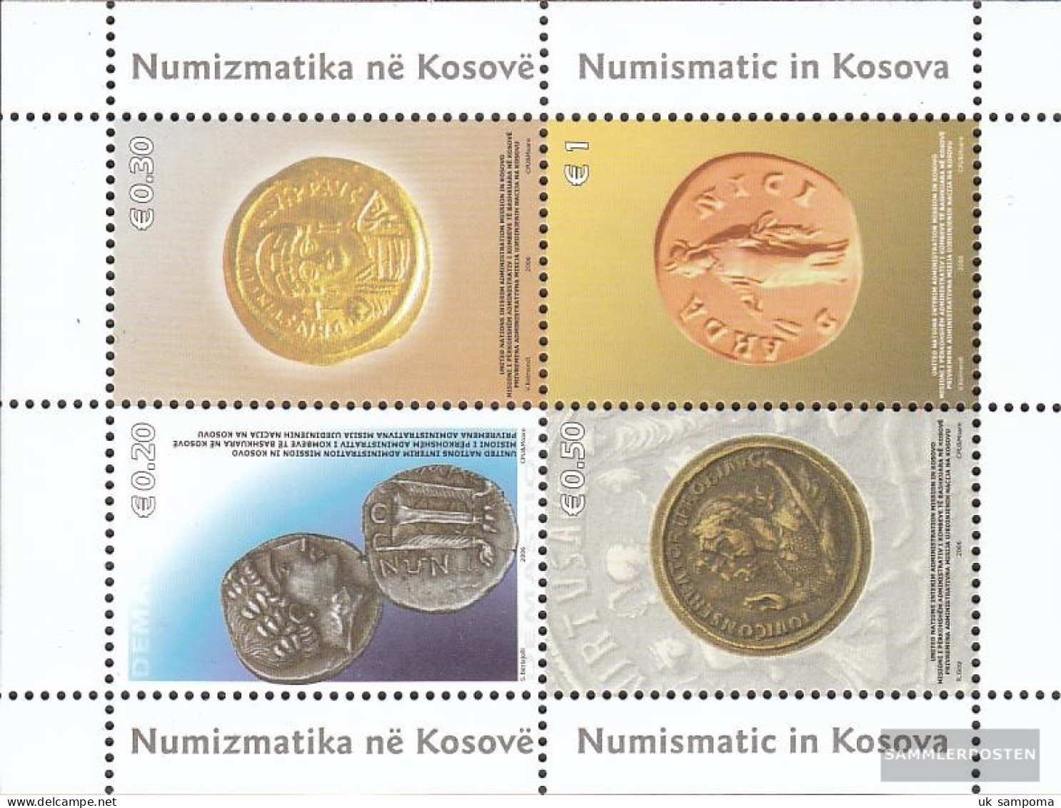 Kosovo Block4 (complete Issue) Unmounted Mint / Never Hinged 2006 Historical Coins - Blocks & Sheetlets