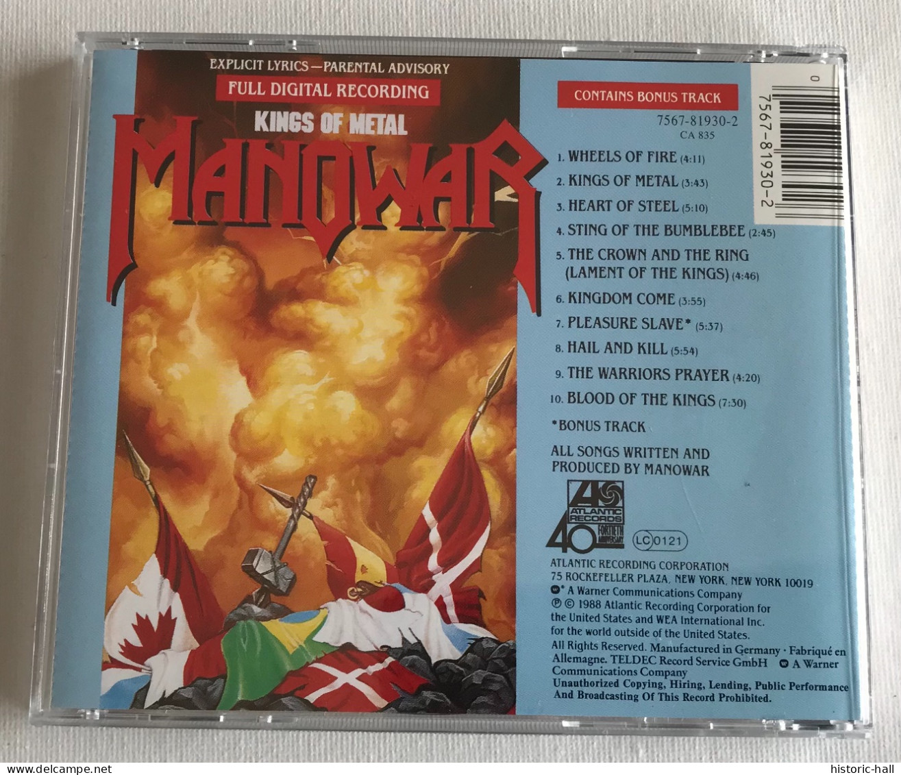 MANOWAR - Kings Of Metal - CD - 1988 - German Press - Hard Rock En Metal