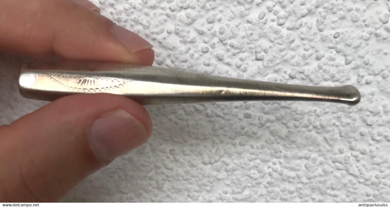 Cigarette Holder, Silver, Around 1930 - Other & Unclassified