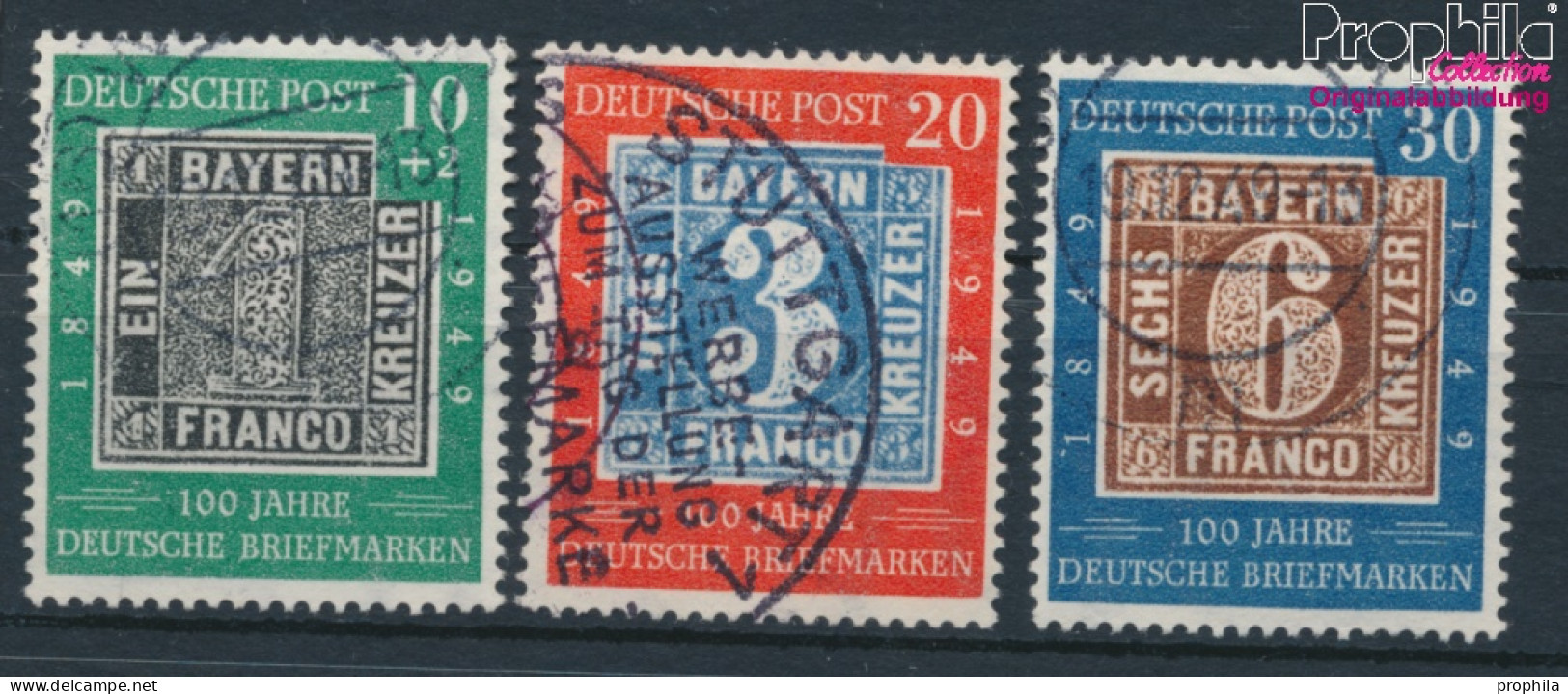 BRD 113-115 (kompl.Ausg.) Gestempelt 1949 100 J.Briefmarken (10093015 - Gebraucht