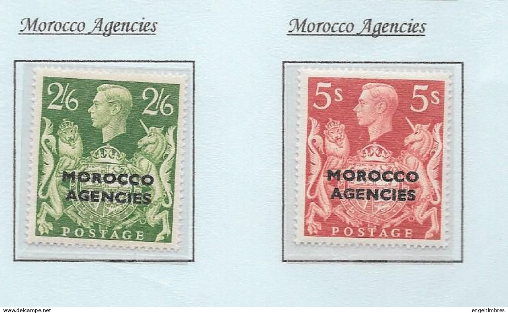 GB George Vl -   "ARMS"  MOROCCO AGENCIES  -  High Values (3)   MINT HINGED - See Scans - Unused Stamps