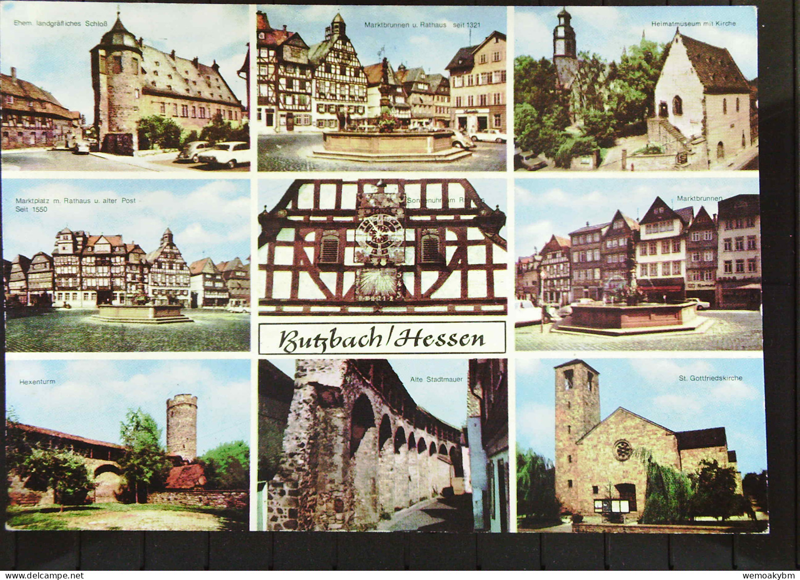 BRD: AK Ansichtskarte Von Butzbach Mit 9 Ansichten  Nach Arzbach - Ohne Briefmarke Um 1970  - Butzbach