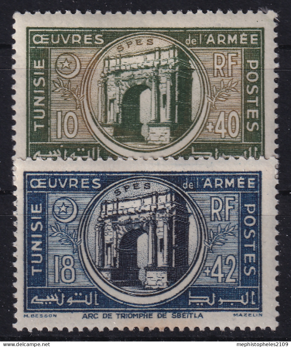 TUNISIE 1948 - MLH - YT 326, 327 - Ongebruikt