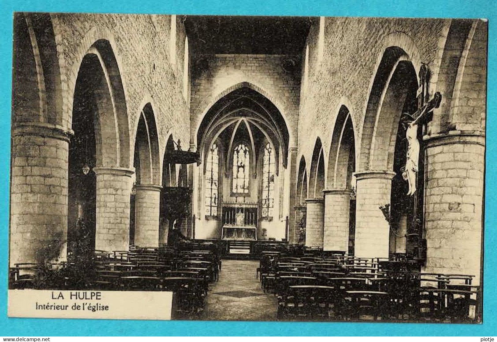 * La Hulpe (Brabant Wallon) * Intérieur De L'église, Binnenzicht Kerk, Kirche, Autel, Chaire De Vérité, Croix, Jesus - La Hulpe