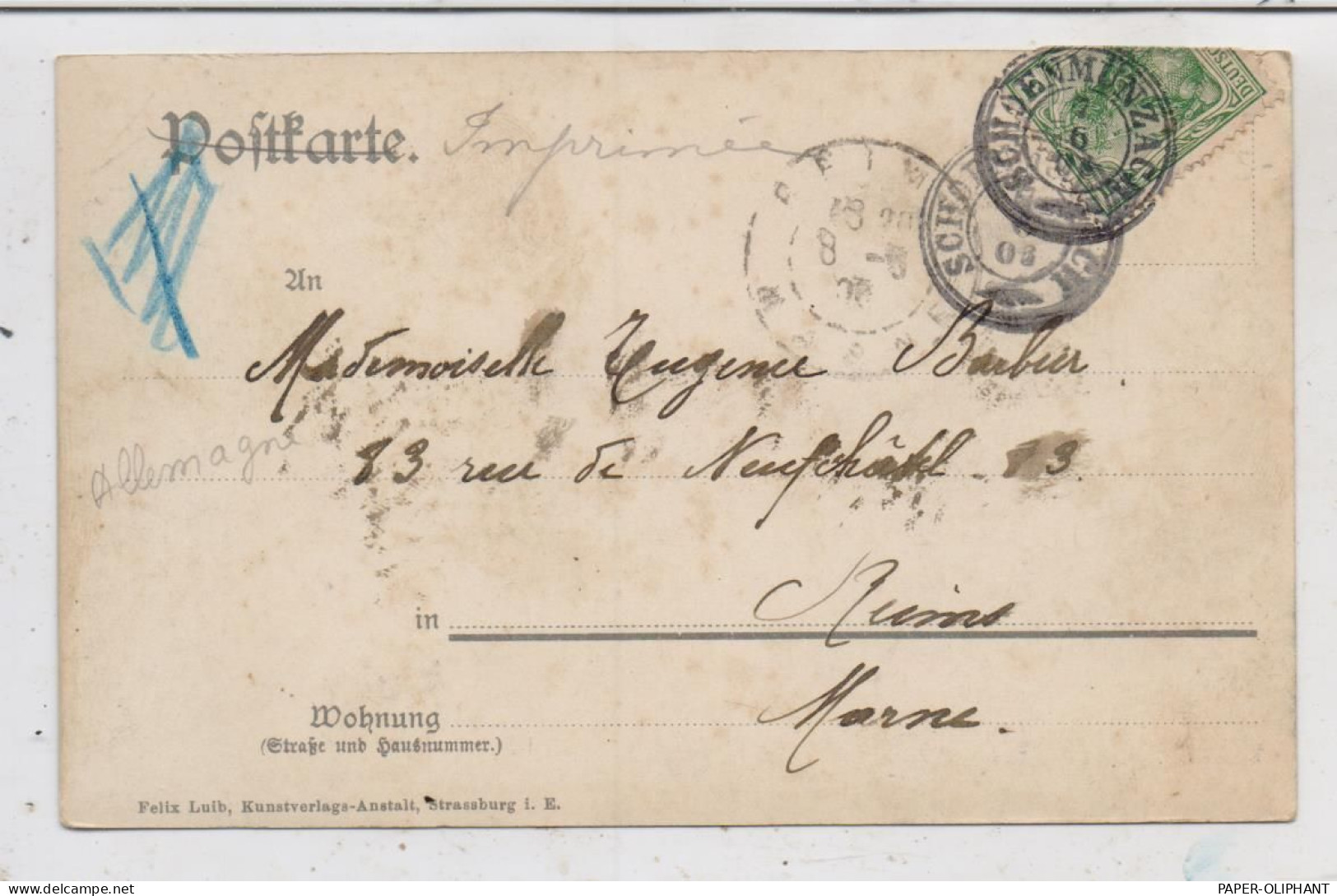7564 FORBACH, Schurmsee, 1905, Poststempel Schönmünzach - Forbach