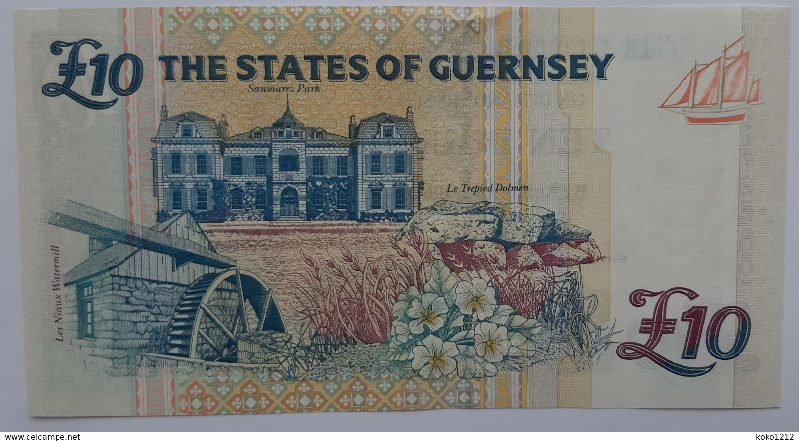 Guernsey 10 Pounds N.D. P57a UNC - Guernesey
