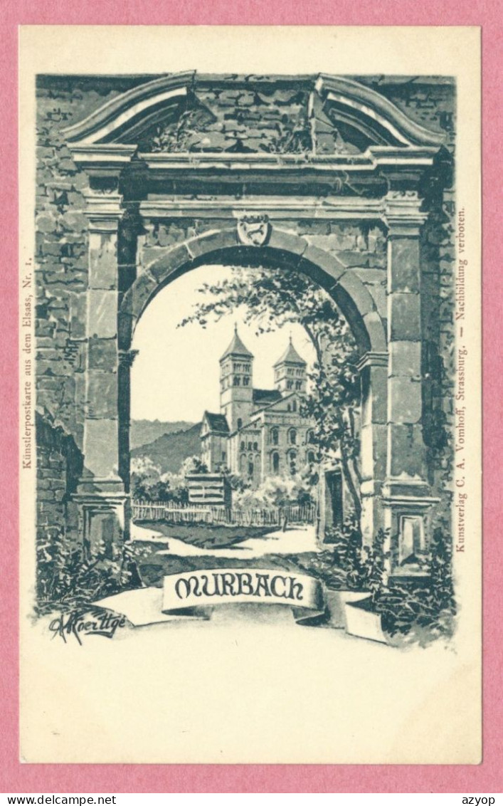 68 - MURBACH - Abbaye - Carte Signée Albert KOERTTGE - Murbach