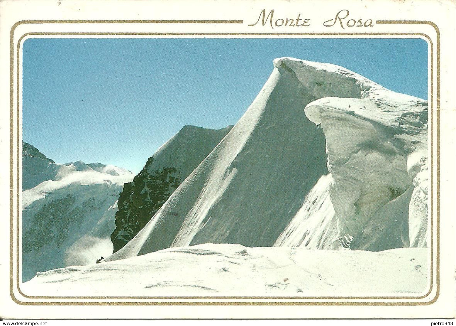 Monte Rosa (Aosta) Versante Nord Delle Rocce Nere, Lyskamm Orientale Sul Fondo, Panorama Invernale, Vue En Hiver - Aosta