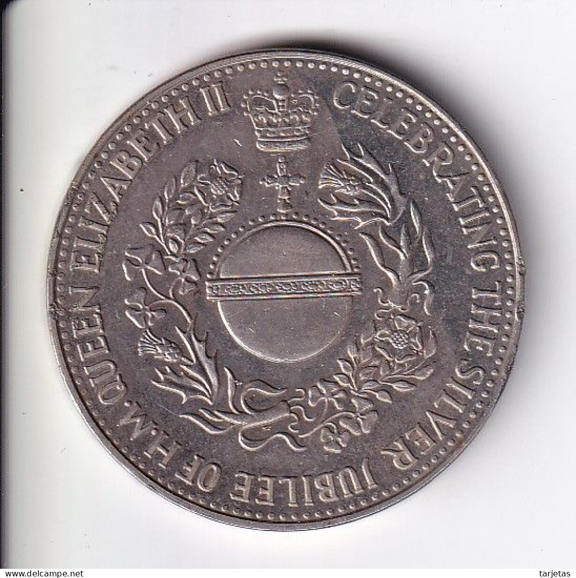 MONEDA DE REINO UNIDO SILVER JUBILEE H.M. QUEEN ELIZABETH II 1952-1977 (COIN) - Other & Unclassified