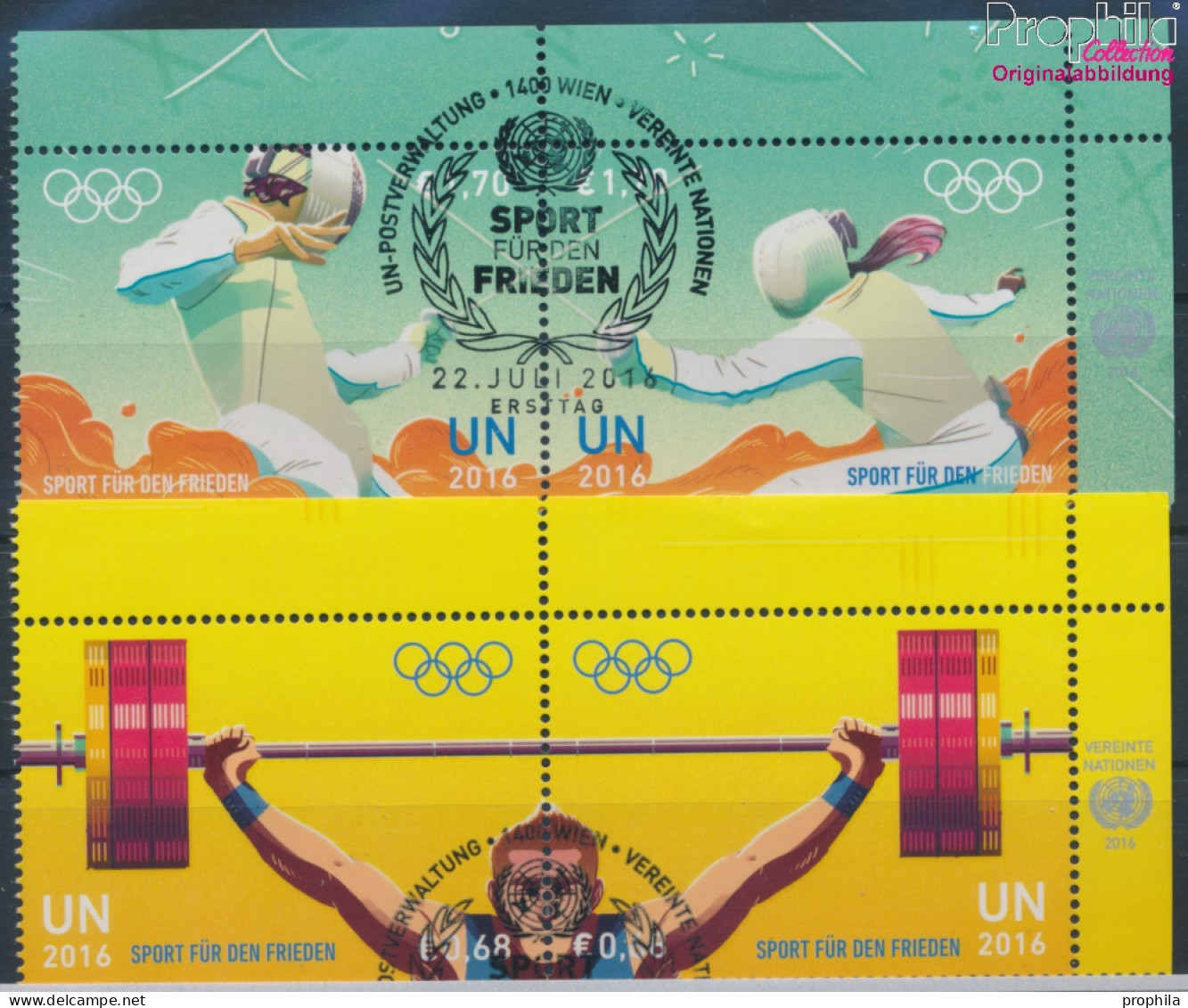 UNO - Wien 920-923 Paare (kompl.Ausg.) Gestempelt 2016 Olympische Sommerspiele (10100600 - Oblitérés