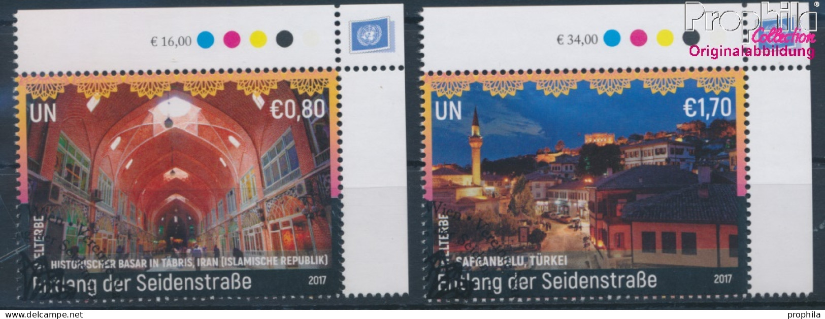 UNO - Wien 985-986 (kompl.Ausg.) Gestempelt 2017 UNESCO Welterbe Seidenstraße (10100532 - Gebraucht