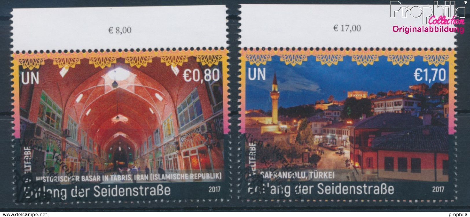 UNO - Wien 985-986 (kompl.Ausg.) Gestempelt 2017 UNESCO Welterbe Seidenstraße (10100534 - Gebruikt