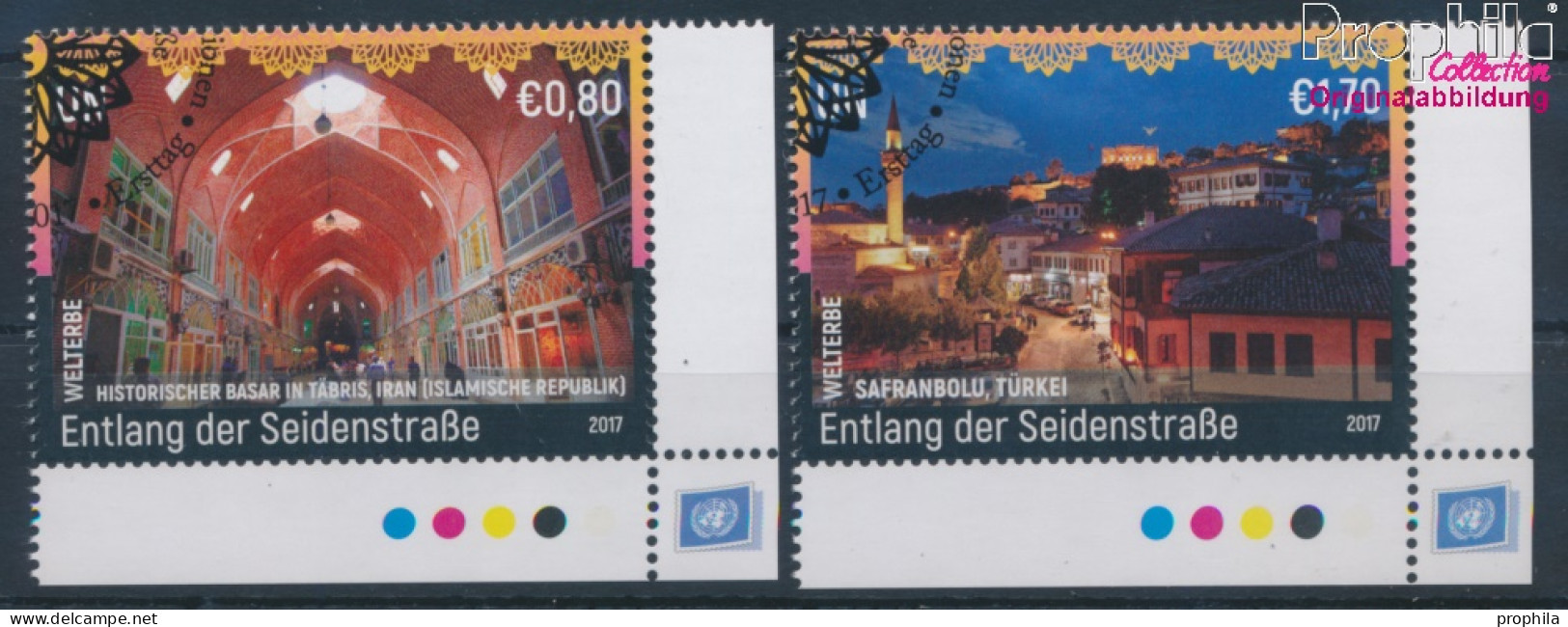 UNO - Wien 985-986 (kompl.Ausg.) Gestempelt 2017 UNESCO Welterbe Seidenstraße (10100536 - Gebruikt