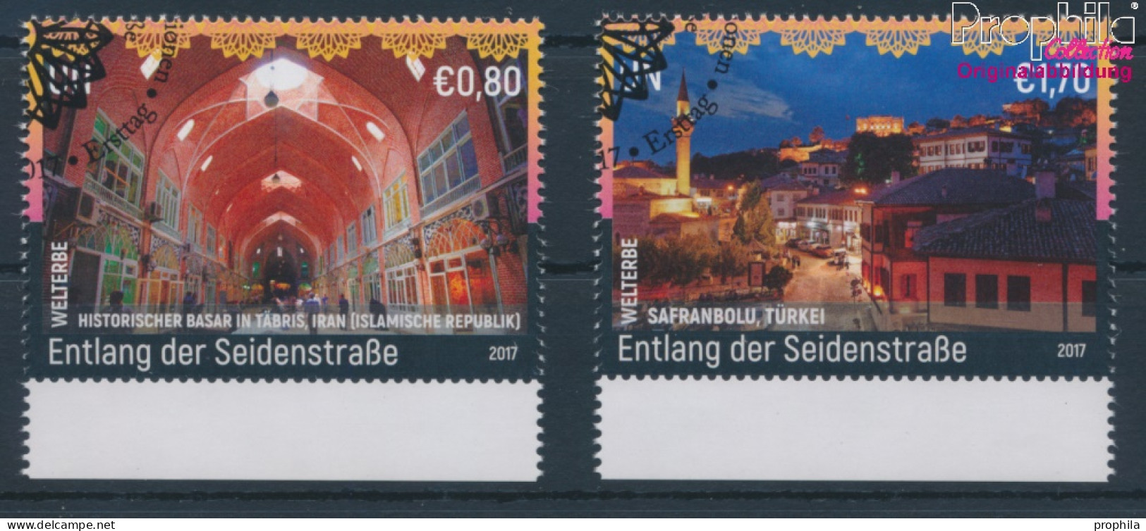 UNO - Wien 985-986 (kompl.Ausg.) Gestempelt 2017 UNESCO Welterbe Seidenstraße (10100538 - Gebraucht