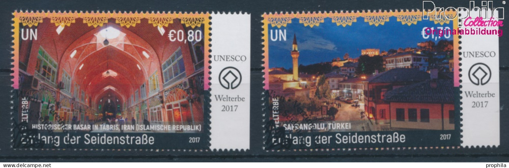 UNO - Wien 985-986 (kompl.Ausg.) Gestempelt 2017 UNESCO Welterbe Seidenstraße (10100540 - Gebruikt