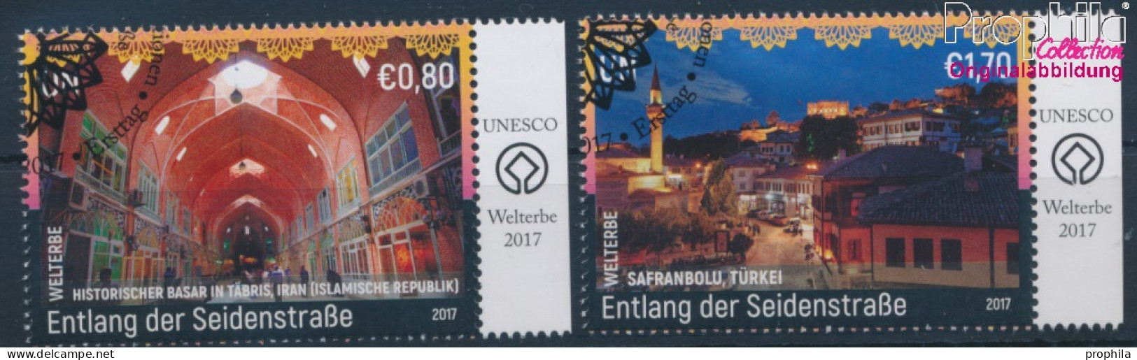 UNO - Wien 985-986 (kompl.Ausg.) Gestempelt 2017 UNESCO Welterbe Seidenstraße (10100548 - Gebruikt